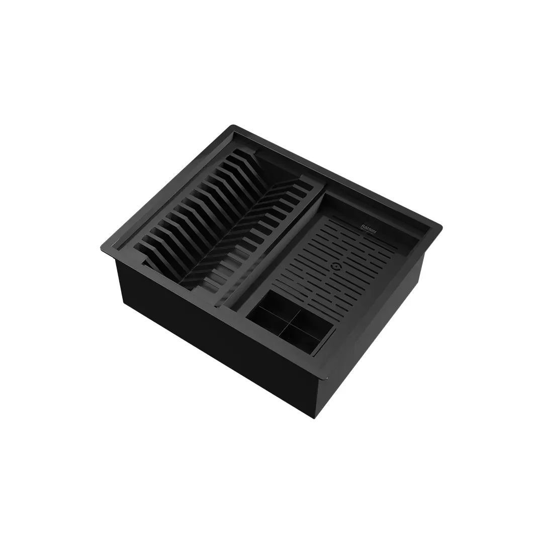 آبچکان استیل توکار مربعی 50*50 سانتی رامون مشکی  کد RA55
